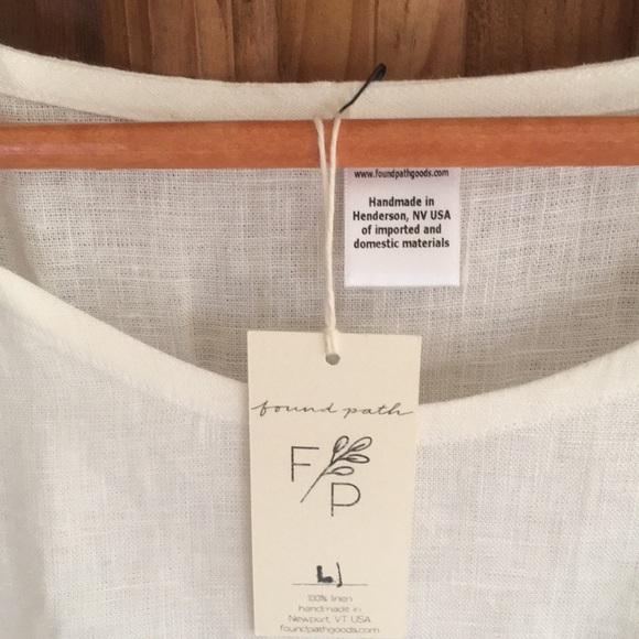 Found Path Goods White TERRA Linen Top - Picture 3 of 3